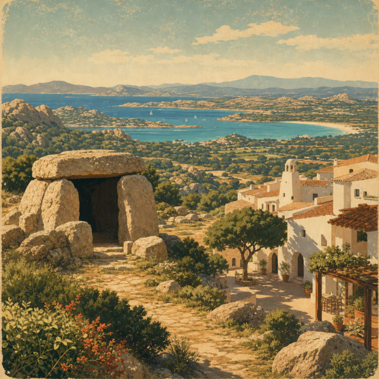 Illustration of Arzachena: straordinaria e affascinante storia dalla preistoria al turismo