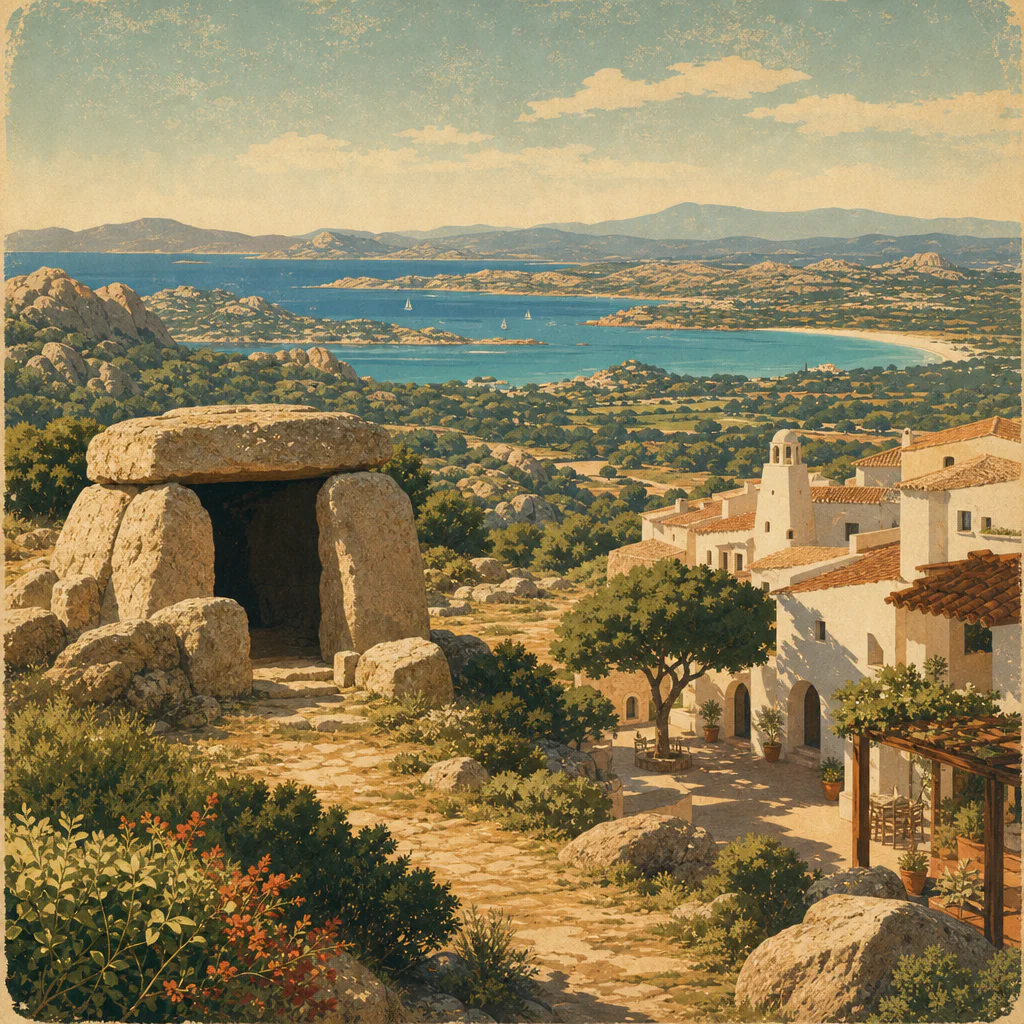 Illustration of Arzachena: straordinaria e affascinante storia dalla preistoria al turismo