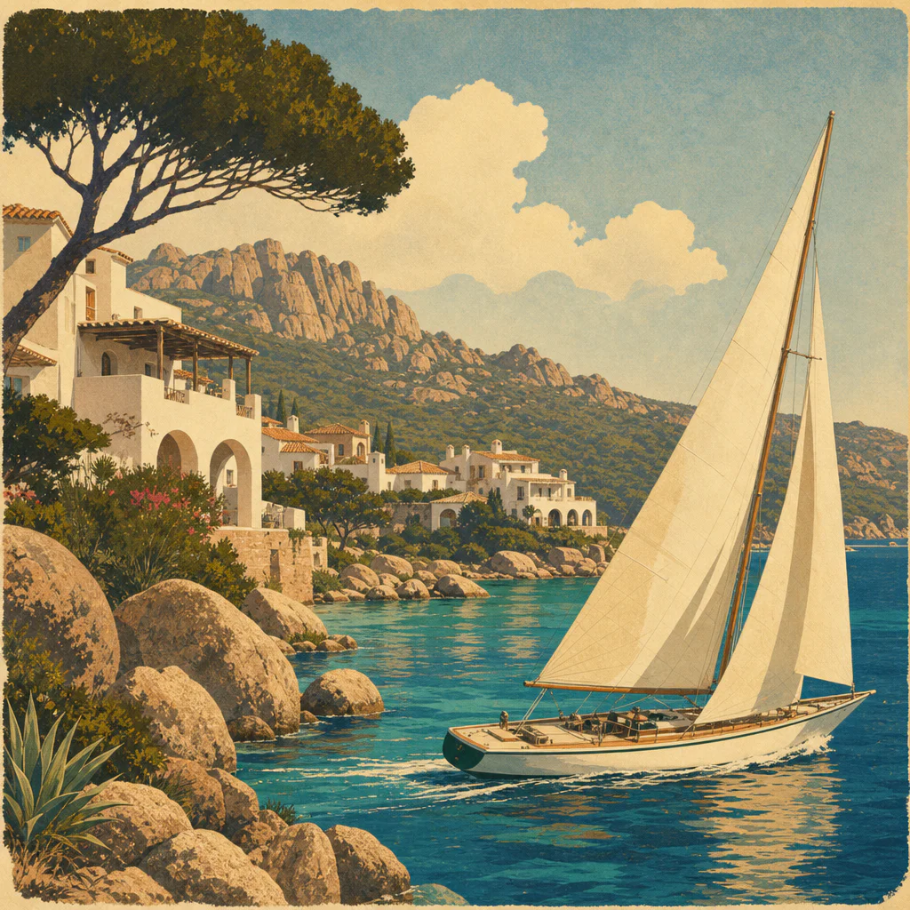 Illustration of Azzurra: Imperdibile Sogno Italiano tra Vela e Costa Smeralda