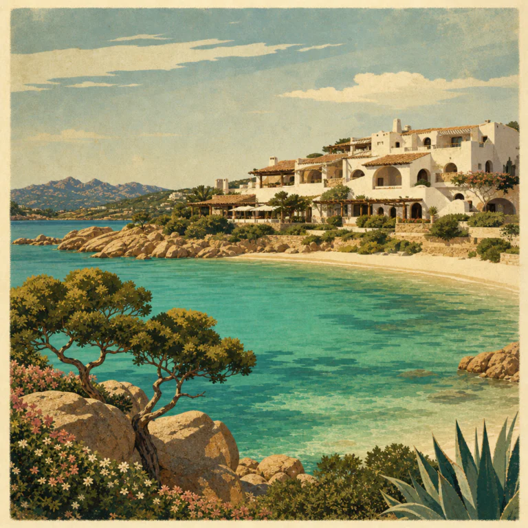 Illustration of Cala di Volpe: Iconico Simbolo Imperdibile della Costa Smeralda