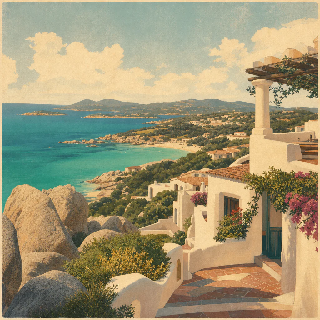 Illustration of Costa Smeralda: Esclusivo Modello Duraturo dagli Anni Novanta Oggi