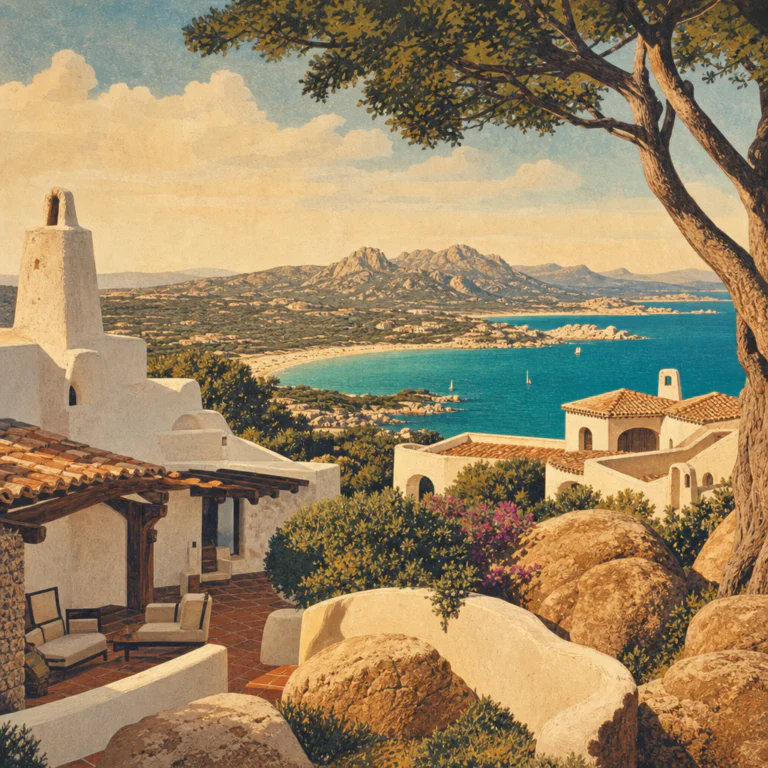 Illustration of Costa Smeralda in Gallura: Origini Esclusive di un Progetto Unico