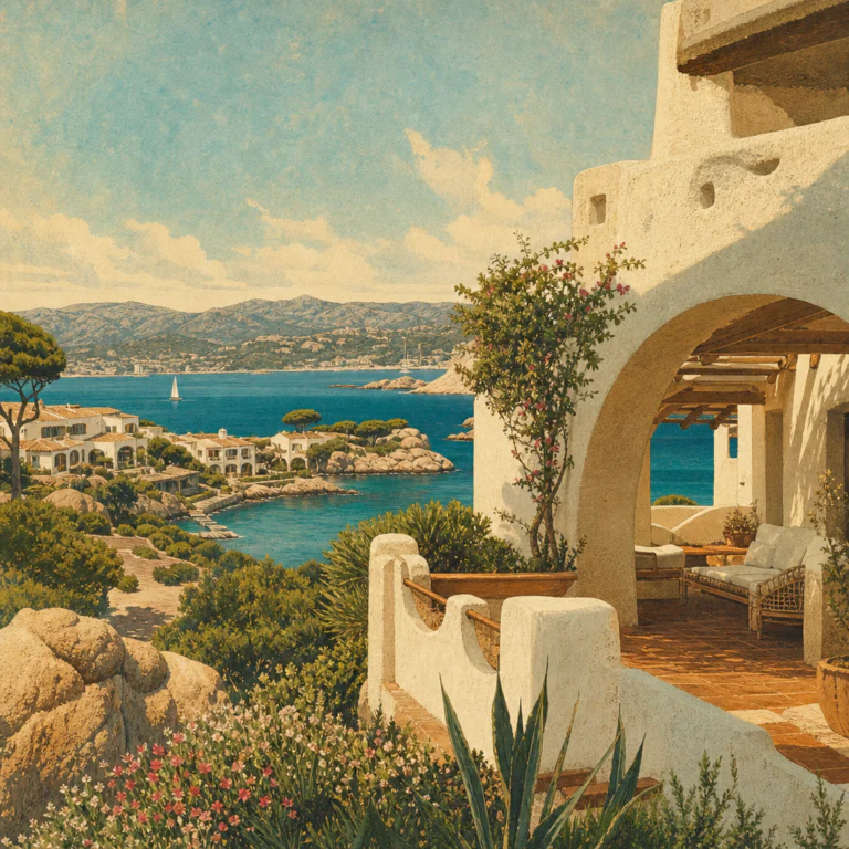 Illustration of Costa Smeralda: l’Ospitalità Iconica che Ha Creato un Mito Esclusivo