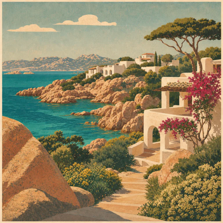 Colori della Costa Smeralda: mare, granito e macchia
