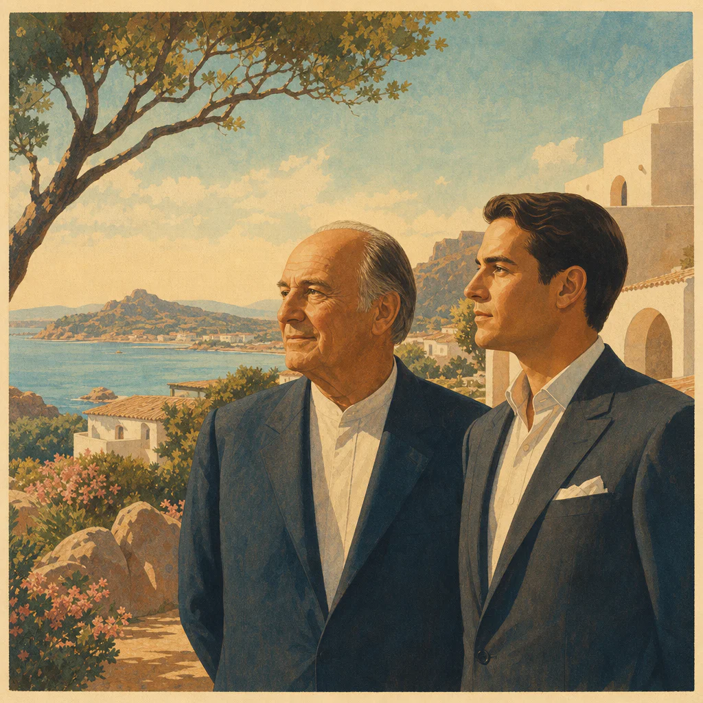 Illustration of Karim Aga Khan IV: Esclusiva Solida Continuità con Rahim Aga Khan V