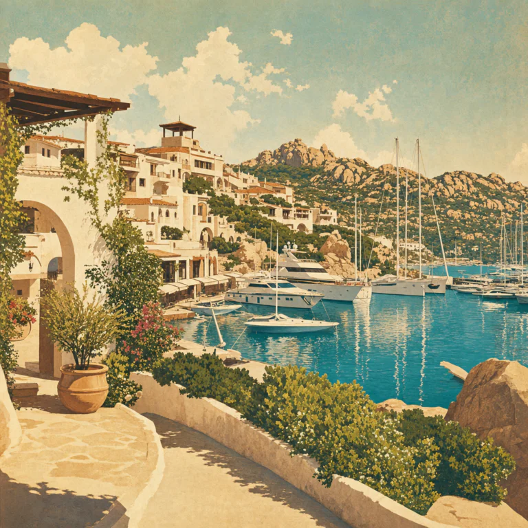 Illustration of La Marina di Porto Cervo Esclusiva Visione Nautica Internazionale