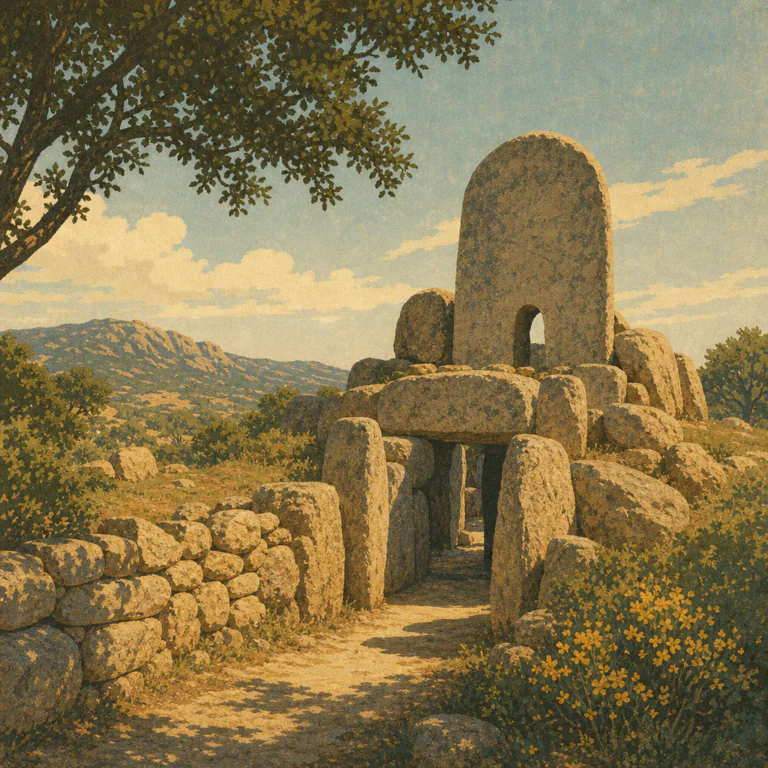 Illustration of La Tomba dei Giganti di Coddu Vecchiu: esclusiva guida imperdibile