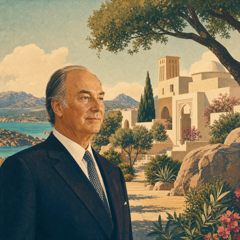 Illustration of Principe Karim Aga Khan IV: Filantropia Straordinaria e Visione Migliore Globale