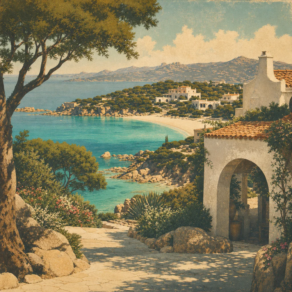Illustration of Romazzino e Pitrizza: Viaggio Esclusivo Migliore nella visione smeraldina