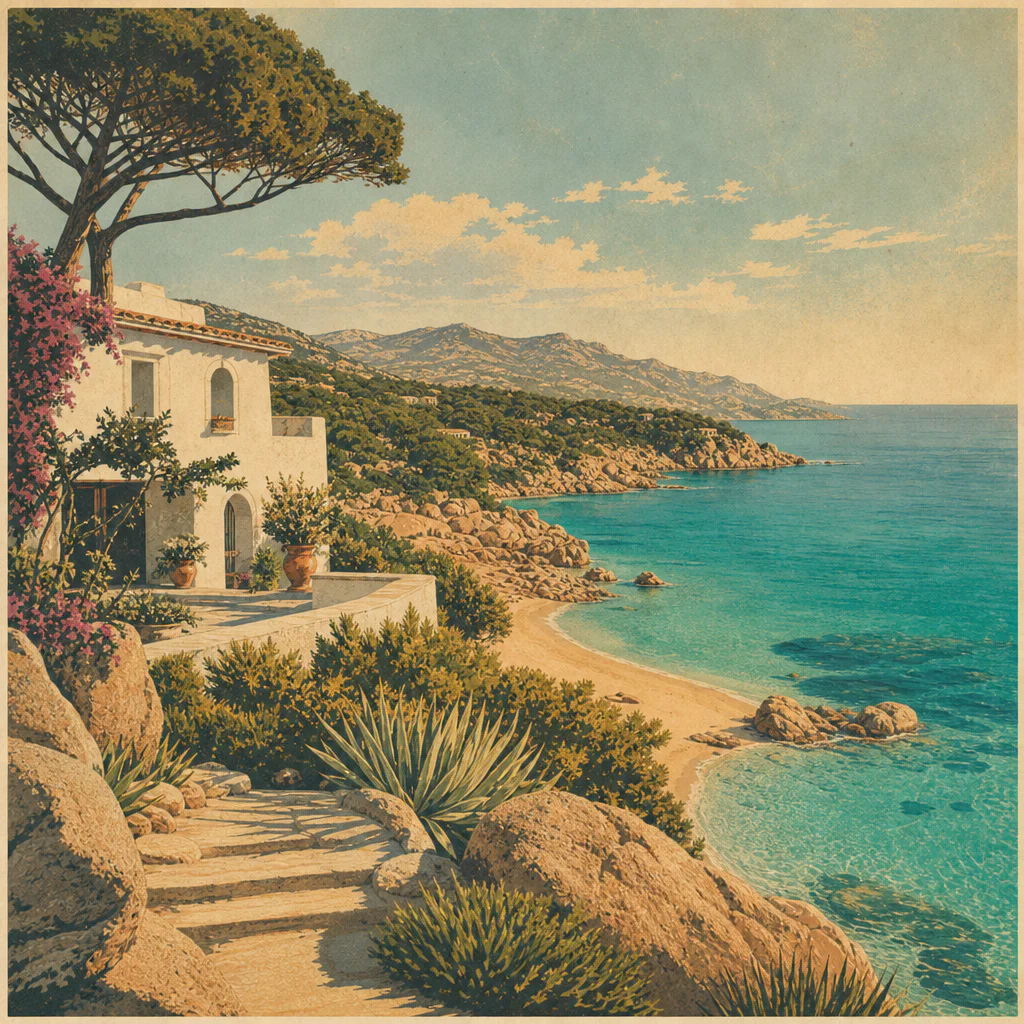 Illustration of Spiaggia del Principe: Storia Esclusiva e Paesaggio Affascinante