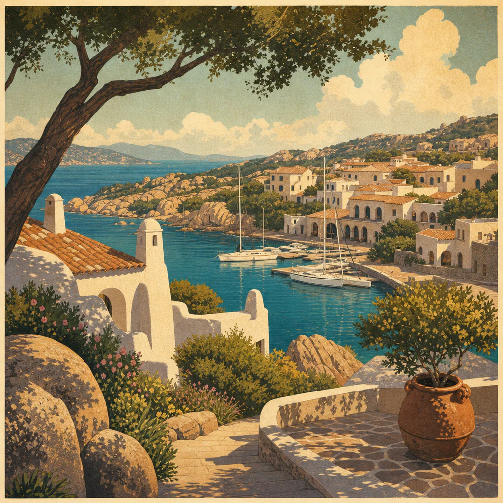 Illustration of Turismo in Gallura: Esclusivo Salto Storico verso Destinazione Internazionale Affascinante