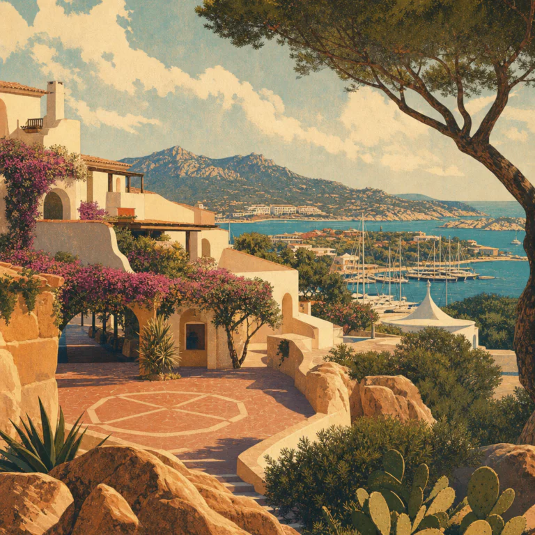 Illustration of Visitare Porto Cervo: Percorso Esclusivo e Imperdibile sulle Tracce dell’Aga Khan