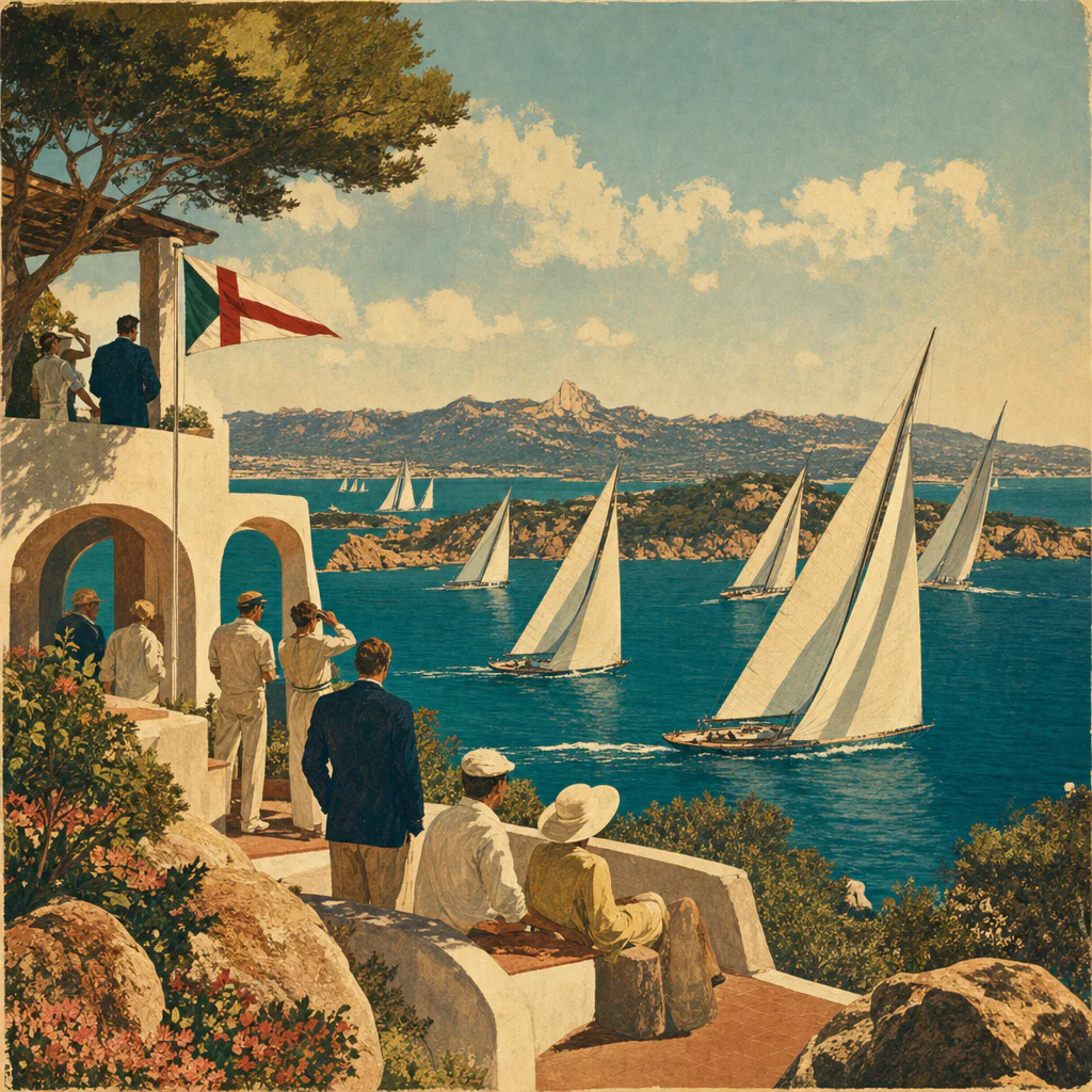 Illustration of Yacht Club Costa Smeralda: Exclusive visione iconica della vela internazionale